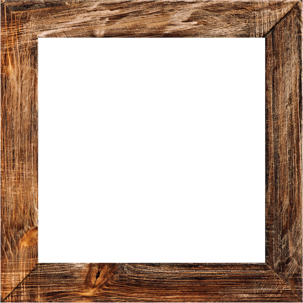 Wooden frame isolated PNG transparent background